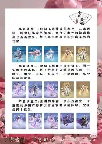 盛世芳华初始阵容搭配攻略(盛世芳华推荐阵容)插图3