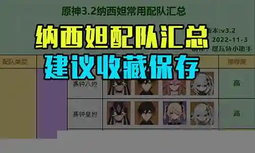 纳西妲五星阵容搭配插图