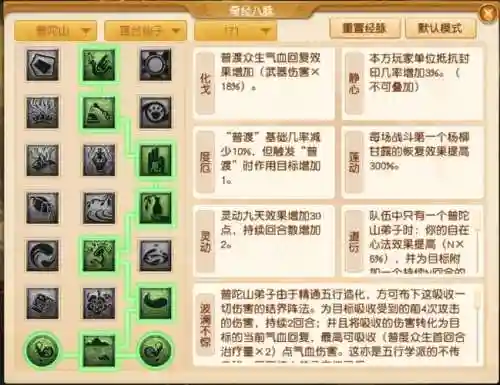 梦幻西游2普陀经脉插图