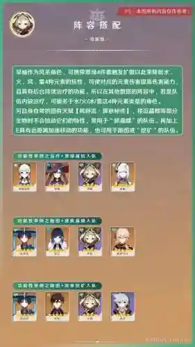 元神早柚四星阵容搭配插图