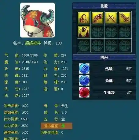梦幻神兽进阶后技能顶书插图