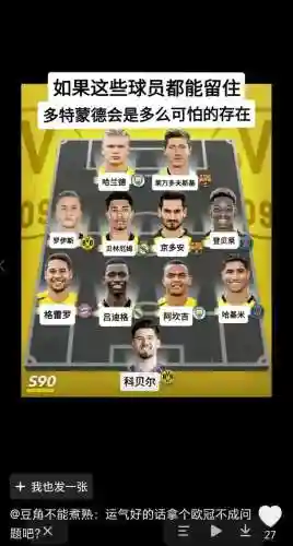多特蒙德18阵容