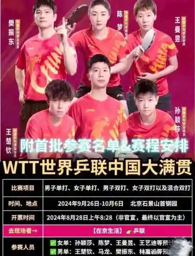 wtt中国阵容插图