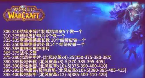 魔兽世界剥皮技能怎么升级