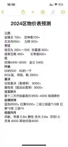 梦幻西游手游物品定价_1插图1