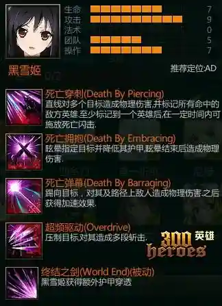 300黑雪姬主什么技能插图 300黑雪姬主什么技能插图