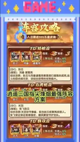 逍遥三国阵容搭配最新版插图