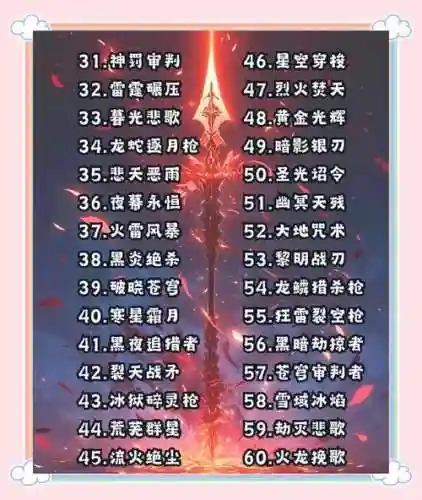 武器好名字叫什么名字，武器名字好听的优雅的插图
